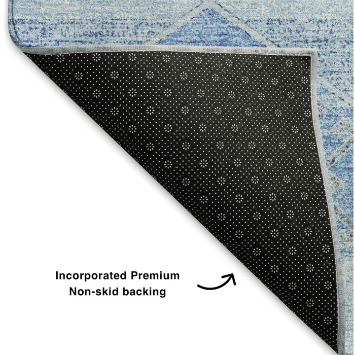 Addison Mayfield Blue AMF1857 - 8ft. Round Rug