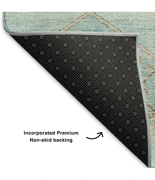Addison Mayfield Teal AMF1857 - 8ft. Round Rug