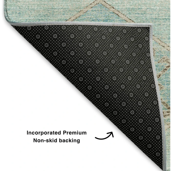 Addison Mayfield Teal AMF1857 - 8ft. Round Rug