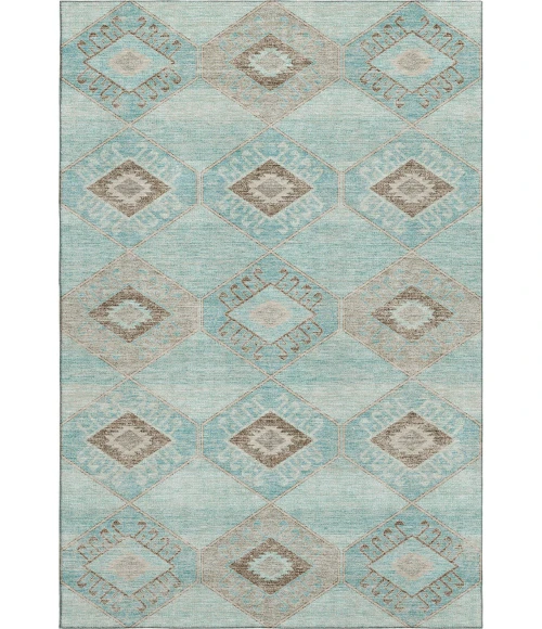 Addison Mayfield Teal AMF1857 - 8ft. Round Rug