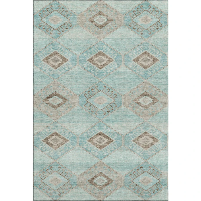 Addison Mayfield Teal AMF1857 - 8ft. Round Rug