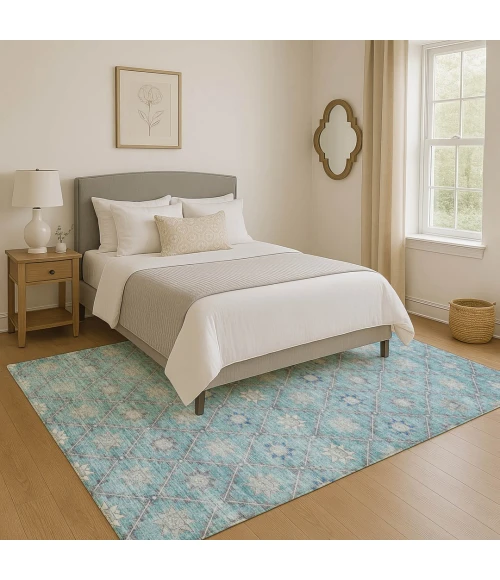 Addison Mayfield Teal AMF1858 2ft. 3in. x 7ft. 6in. Rect. Rug