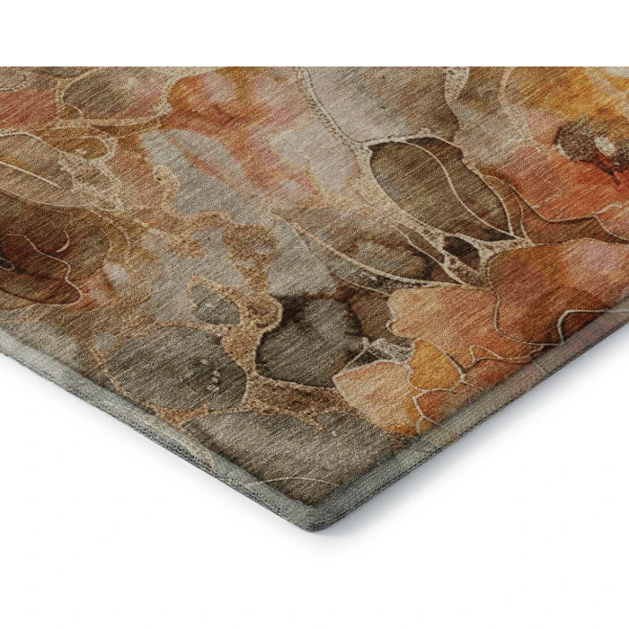 Addison Mayfield Orange AMF1859 - 8ft. Round Rug