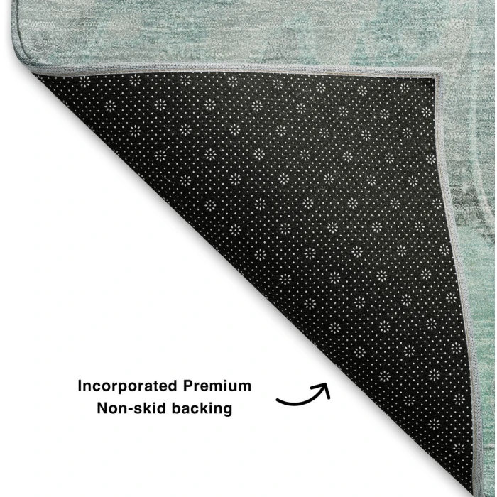 Addison Mayfield Teal AMF1859 - 8ft. Round Rug