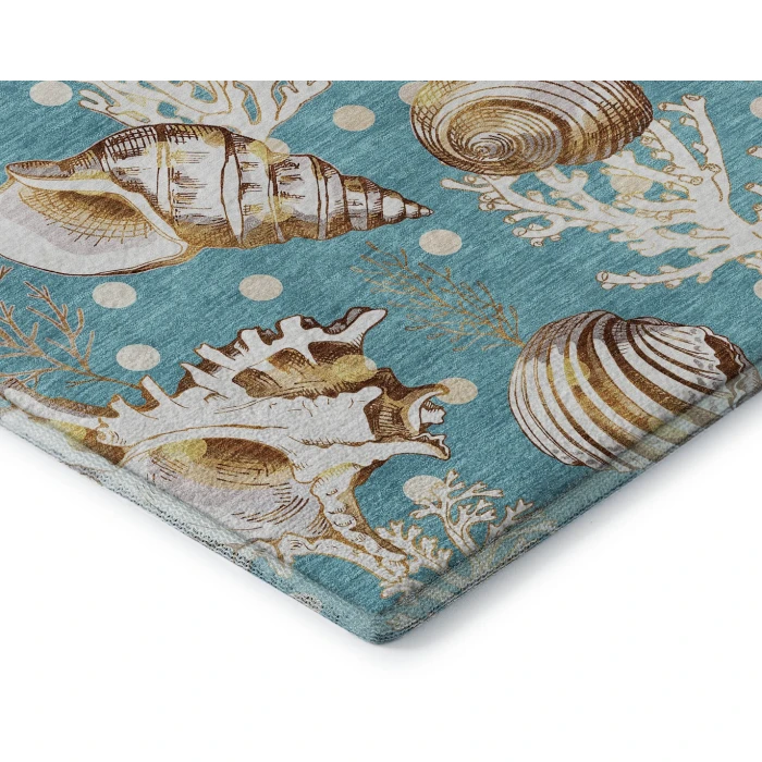 Addison Mayfield Teal AMF185 - 8ft. Round Rug