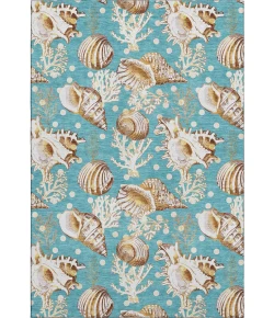 Addison Mayfield Teal AMF185 - 8ft. Round Rug