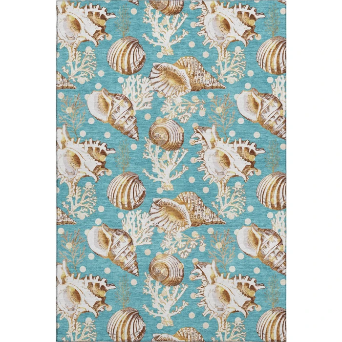 Addison Mayfield Teal AMF185 - 8ft. Round Rug