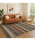 Addison Mayfield Orange AMF1865 - 8ft. Round Rug