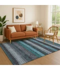 Addison Mayfield Teal AMF1865 - 8ft. Round Rug