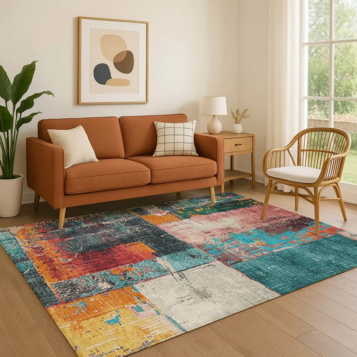 Addison Mayfield Teal AMF1866 5ft. x 7ft. 6in. Rect. Rug