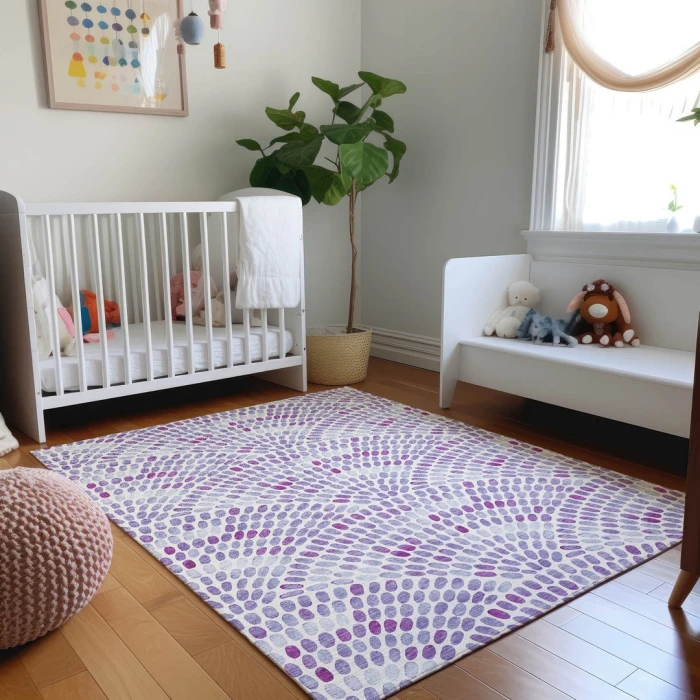 Addison Mayfield Purple AMF186 - 8ft. Round Rug