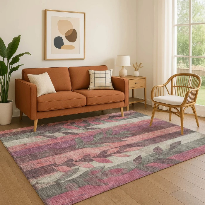 Addison Mayfield Pink AMF1871 - 8ft. Round Rug