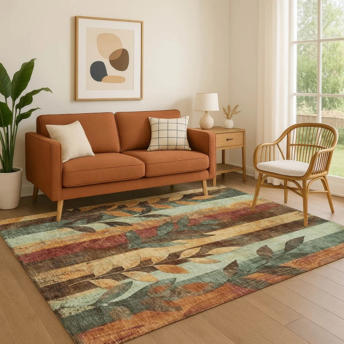 Addison Mayfield Gold AMF1871 - 8ft. Round Rug