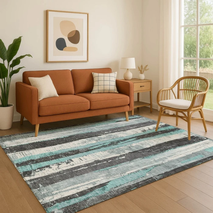 Addison Mayfield Teal AMF1872 2ft. 3in. x 7ft. 6in. Rect. Rug