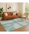 Addison Mayfield Teal AMF1876 - 8ft. Round Rug