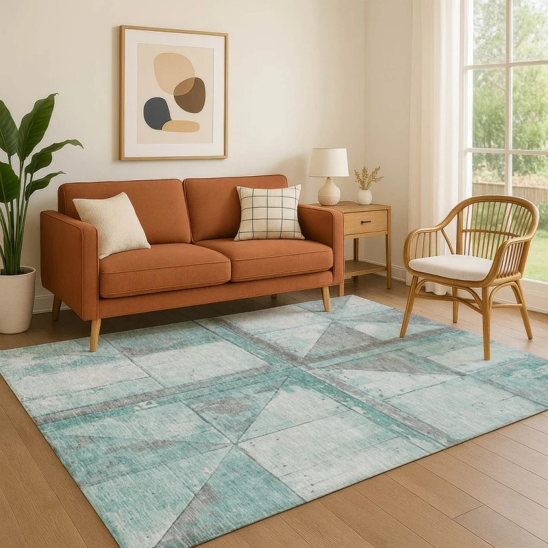 Addison Mayfield Teal AMF1876 9ft. x 12ft. Rect. Rug