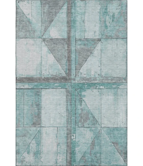 Addison Mayfield Teal AMF1876 - 8ft. Round Rug
