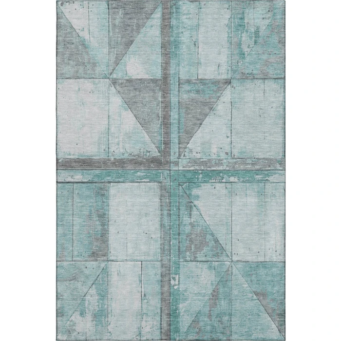 Addison Mayfield Teal AMF1876 - 8ft. Round Rug