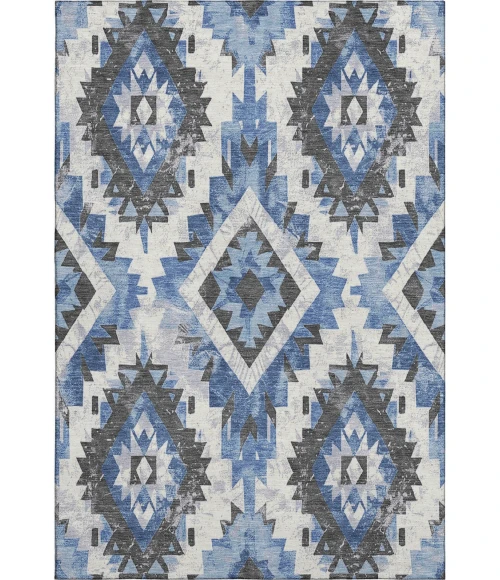Addison Mayfield Blue AMF1878 - 8ft. Round Rug