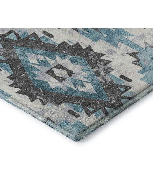 Addison Mayfield Teal AMF1878 - 8ft. Round Rug