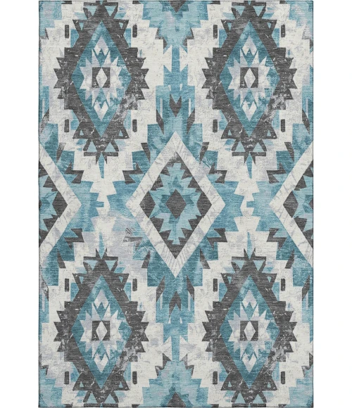 Addison Mayfield Teal AMF1878 - 8ft. Round Rug