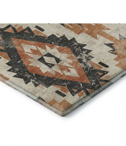 Addison Mayfield Orange AMF1878 - 8ft. Round Rug