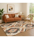 Addison Mayfield Orange AMF1878 - 8ft. Round Rug