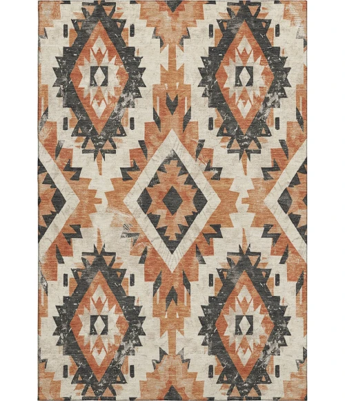 Addison Mayfield Orange AMF1878 - 8ft. Round Rug