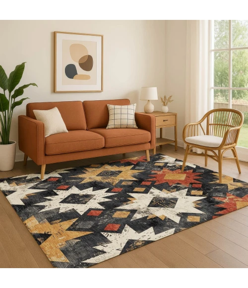 Addison Mayfield Black AMF1879 - 8ft. Round Rug