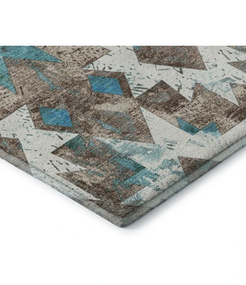 Addison Mayfield Teal AMF1879 - 8ft. Round Rug