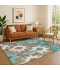 Addison Mayfield Teal AMF1879 - 8ft. Round Rug