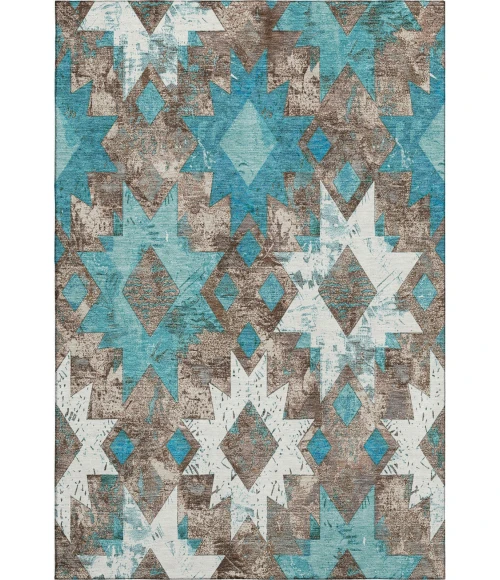 Addison Mayfield Teal AMF1879 - 8ft. Round Rug