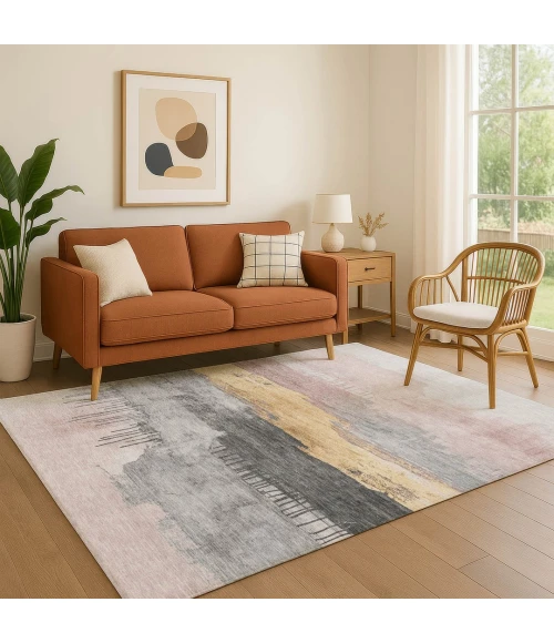 Addison Mayfield Pink AMF1880 - 8ft. Round Rug
