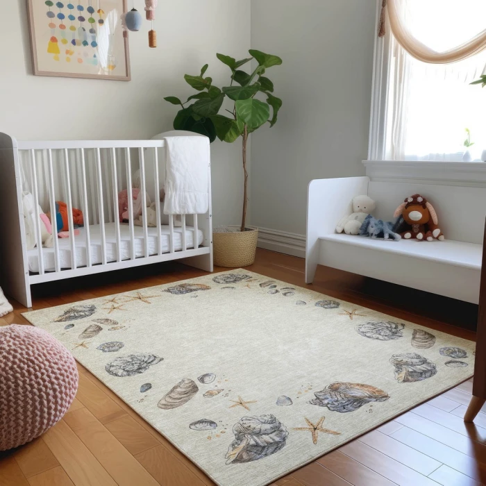 Addison Mayfield Ivory AMF188 - 8ft. Round Rug