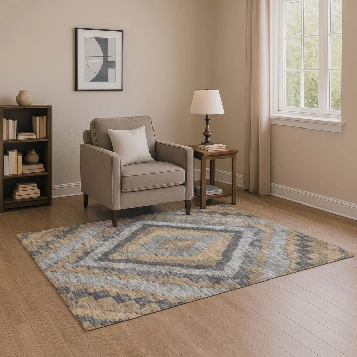 Addison Mayfield Brown AMF1890 - 8ft. Round Rug