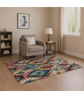Addison Mayfield Orange AMF1891 - 8ft. Round Rug
