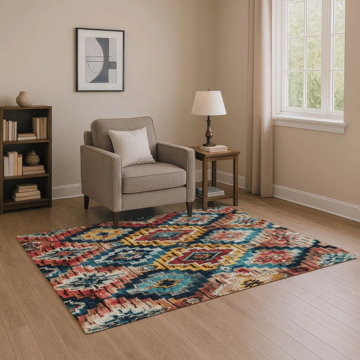 Addison Mayfield Orange AMF1891 - 8ft. Round Rug