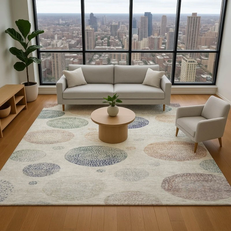 Addison Mayfield Brown AMF1897 - 8ft. Round Rug
