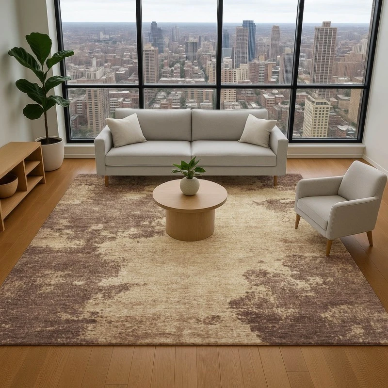 Addison Mayfield Brown AMF1902 - 8ft. Round Rug
