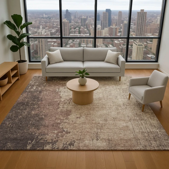 Addison Mayfield Brown AMF1904 - 8ft. Round Rug