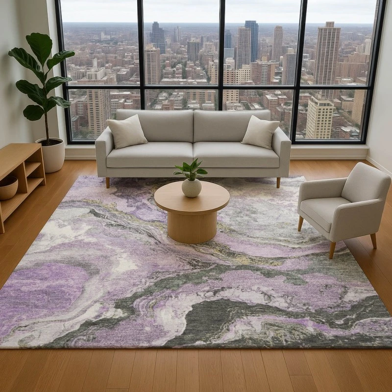 Addison Mayfield Purple AMF1908 5ft. x 7ft. 6in. Rect. Rug