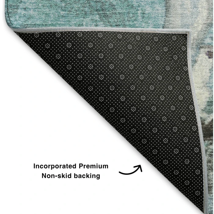 Addison Mayfield Teal AMF1908 - 8ft. Round Rug