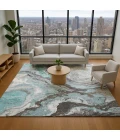 Addison Mayfield Teal AMF1908 - 8ft. Round Rug
