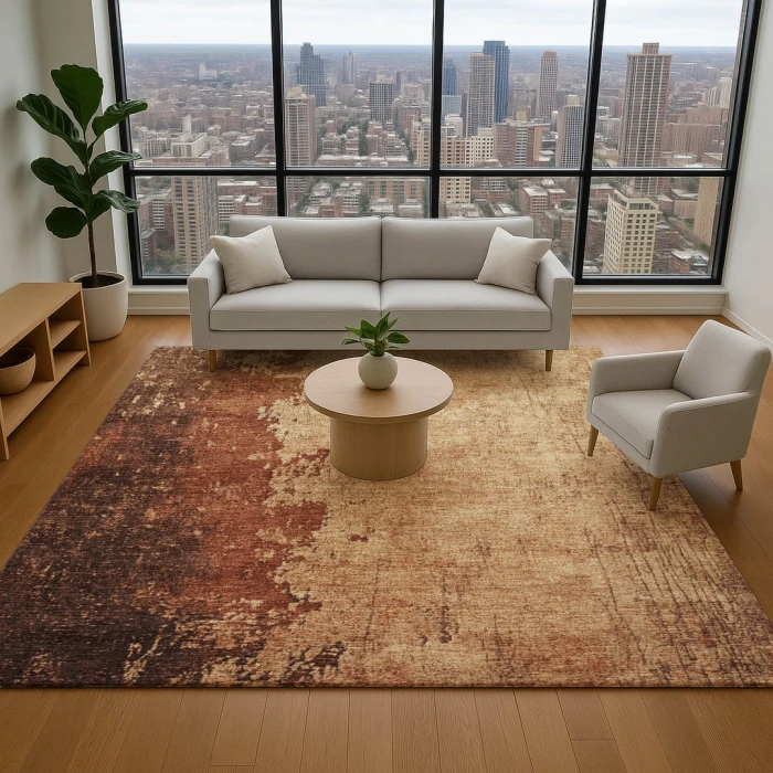 Addison Mayfield Brown AMF1912 - 8ft. Round Rug