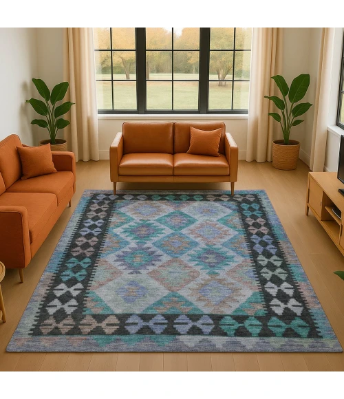 Addison Mayfield Teal AMF1915 2ft. 3in. x 7ft. 6in. Rect. Rug