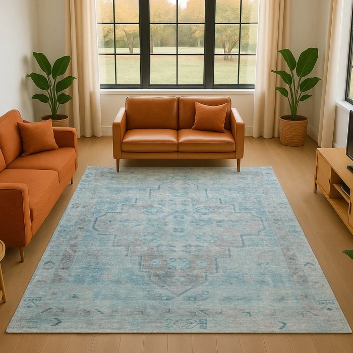 Addison Mayfield Blue AMF1918 5ft. x 7ft. 6in. Rect. Rug