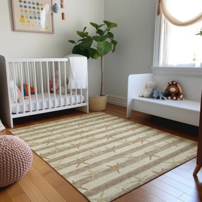 Addison Mayfield Beige AMF191 - 8ft. Round Rug