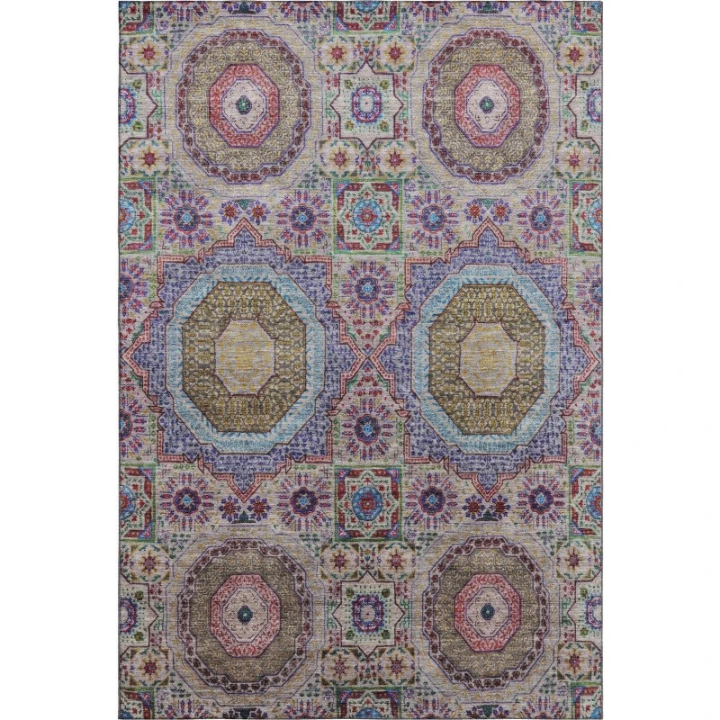 Addison Mayfield Purple AMF1923 - 8ft. Round Rug