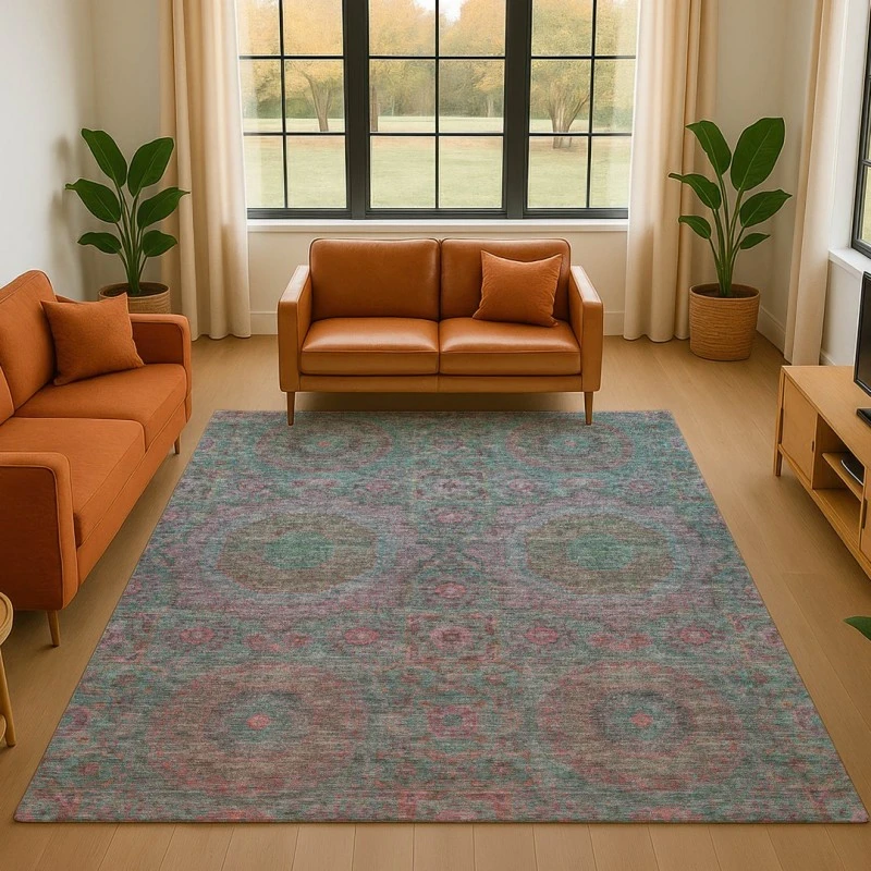 Addison Mayfield Teal AMF1923 5ft. x 7ft. 6in. Rect. Rug