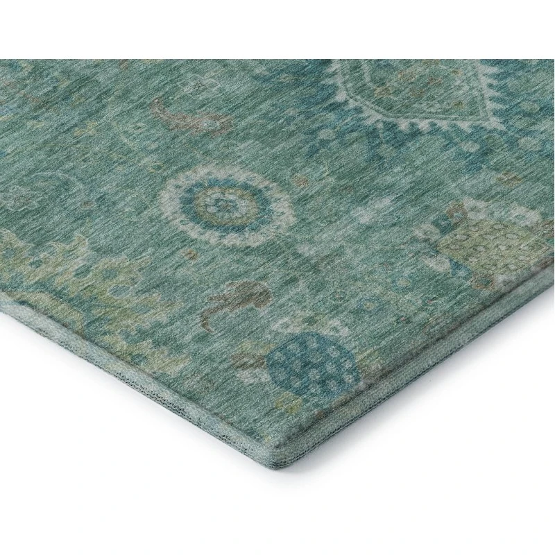 Addison Mayfield Teal AMF1927 - 8ft. Round Rug